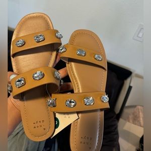 Rhinestone sandals size 9